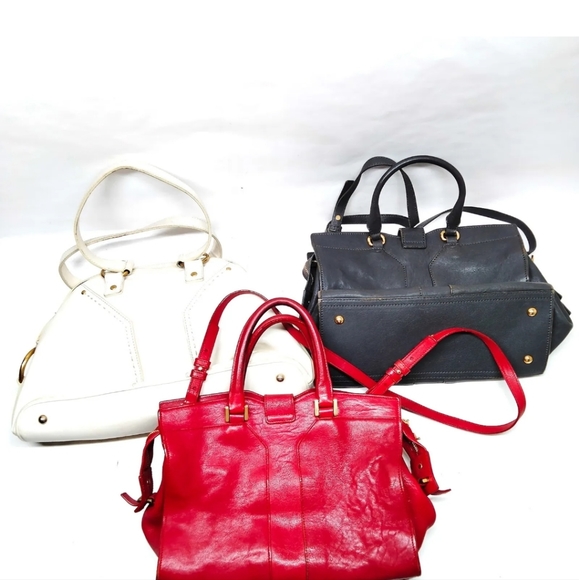 Yves Saint Laurent Hand Bag Shoulder Bag Leather Enamel - Picture 5 of 5